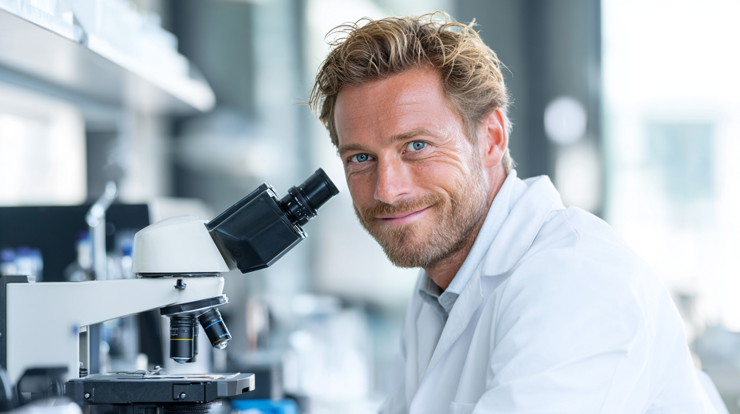 Researcher working in modern laboratory